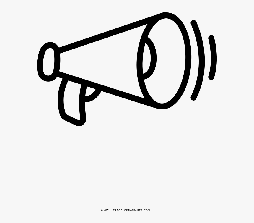 Megáfono Página Para Colorear - Dibujo Megafono Para Colorear, HD Png Download