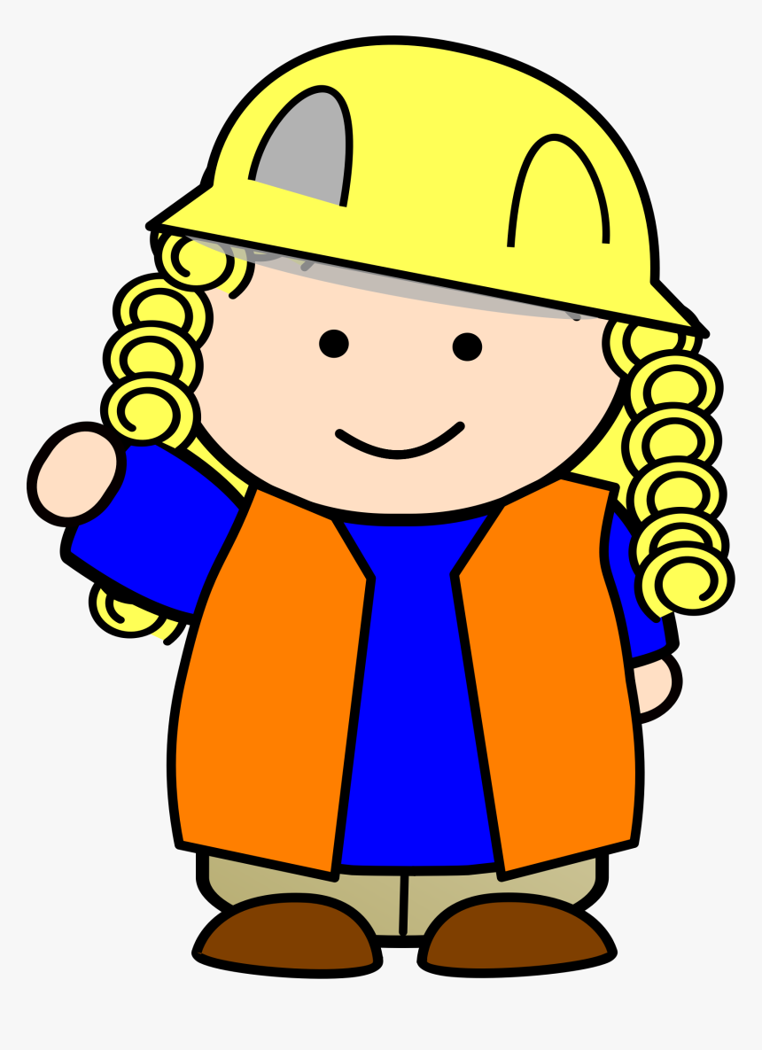 Construction Worker Heavy Machinery Child Bulldozer - Clip Art Construction, HD Png Download