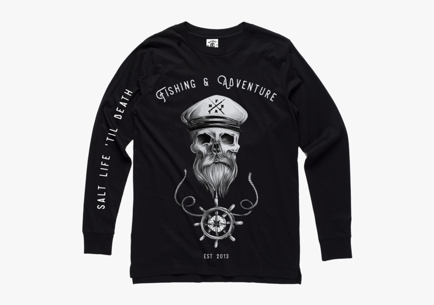 Salt Life Til Death Long Sleeve Tee - T-shirt, HD Png Download