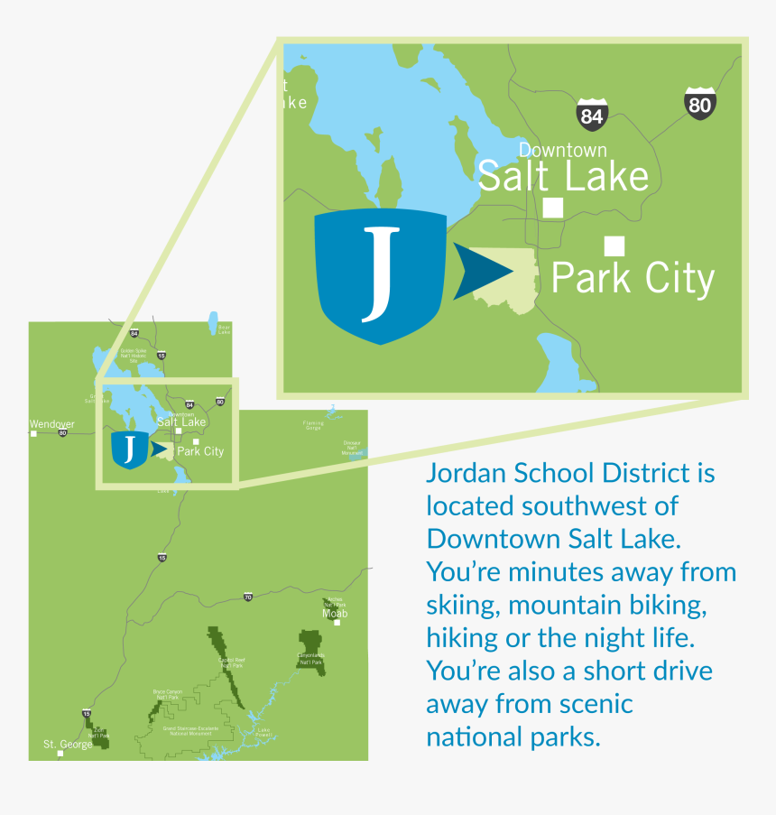 Jordan School District Is Located Southwest Of Downtown - Atlas, HD Png Download