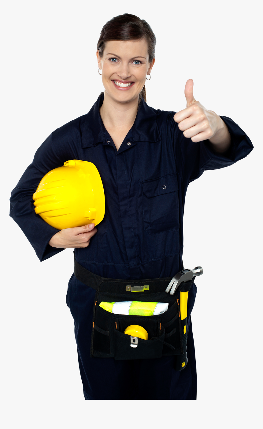 Mujer Feliz Construccion , Png Download - Worker Woman Png, Transparent Png