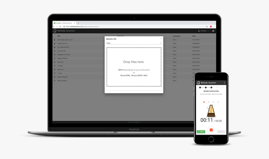 Melody Scanner App On Different Devices - Iphone, HD Png Download