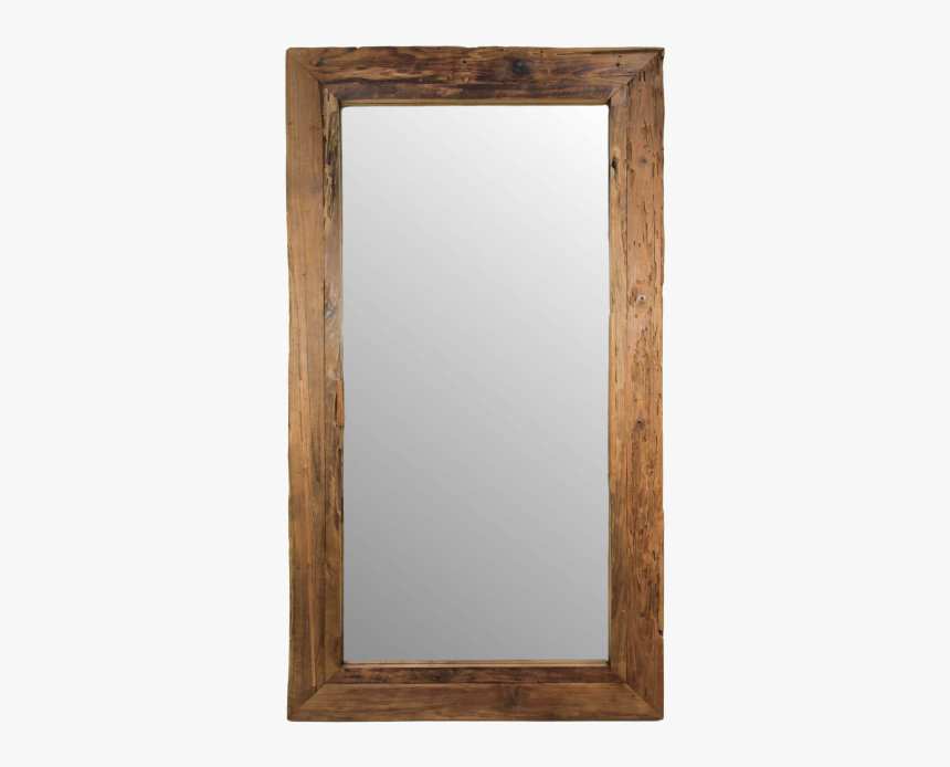 Rustic Framed Wall Mirror - Mirror, HD Png Download