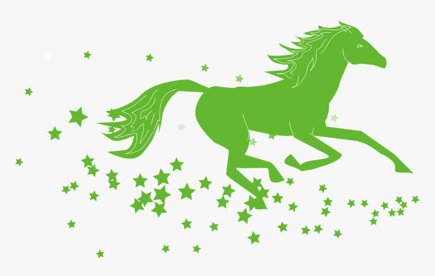 Horse And Stars Silhouette, HD Png Download