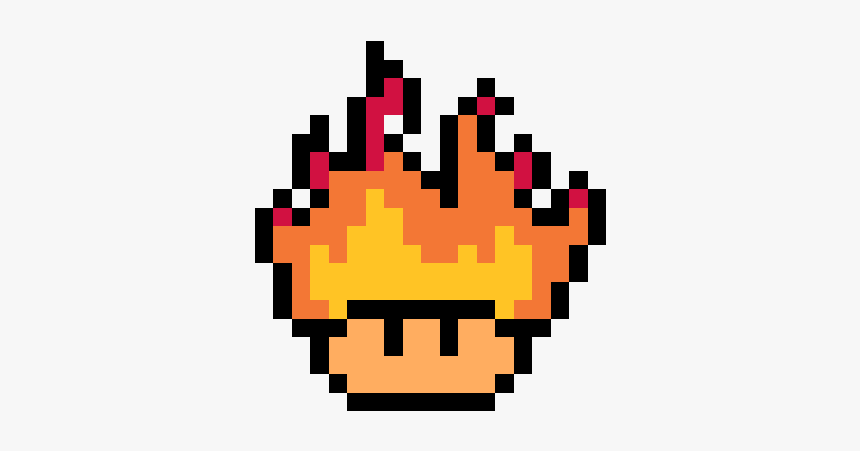 Fire Mushroom Pixel Art, HD Png Download