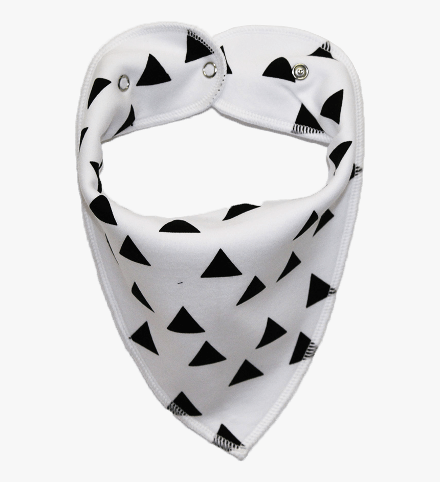White Dog Bandana With Black Triangles - Titanium Ring, HD Png Download