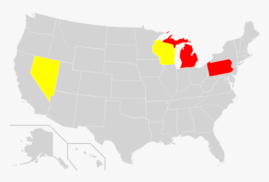 Us Map With Territories, HD Png Download
