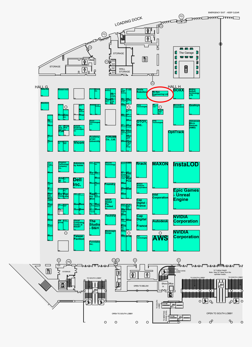 Siggraph Floor Map 2019, HD Png Download