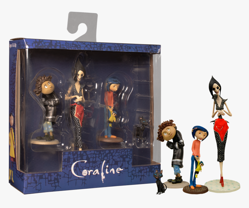 ‘best Of’ Coraline 4” Pvc Figure 4-pack - Coraline Other Mother Figure, HD Png Download