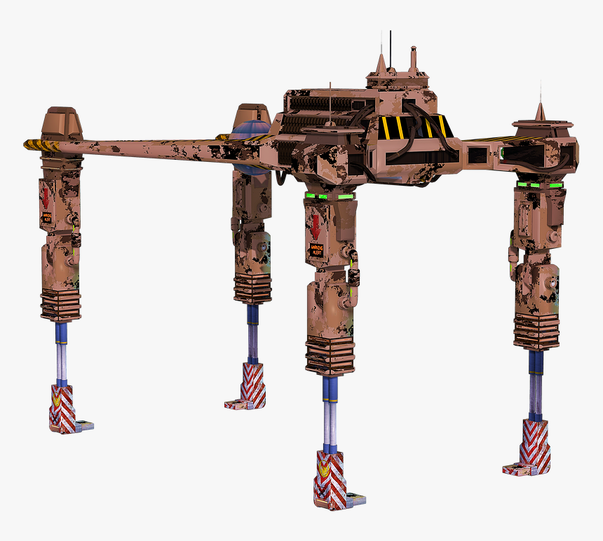 Machine, Drone, Postapo, Military, Desert Sand, Brown - Robot, HD Png Download