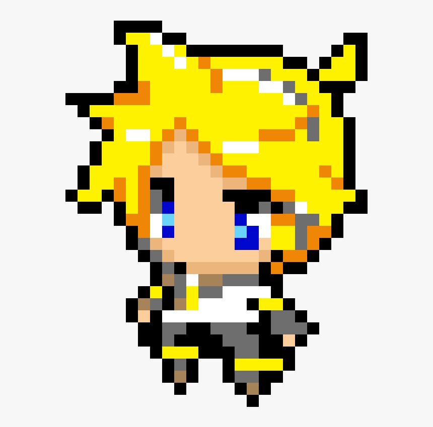 Kagamine Len Pixel Art, HD Png Download