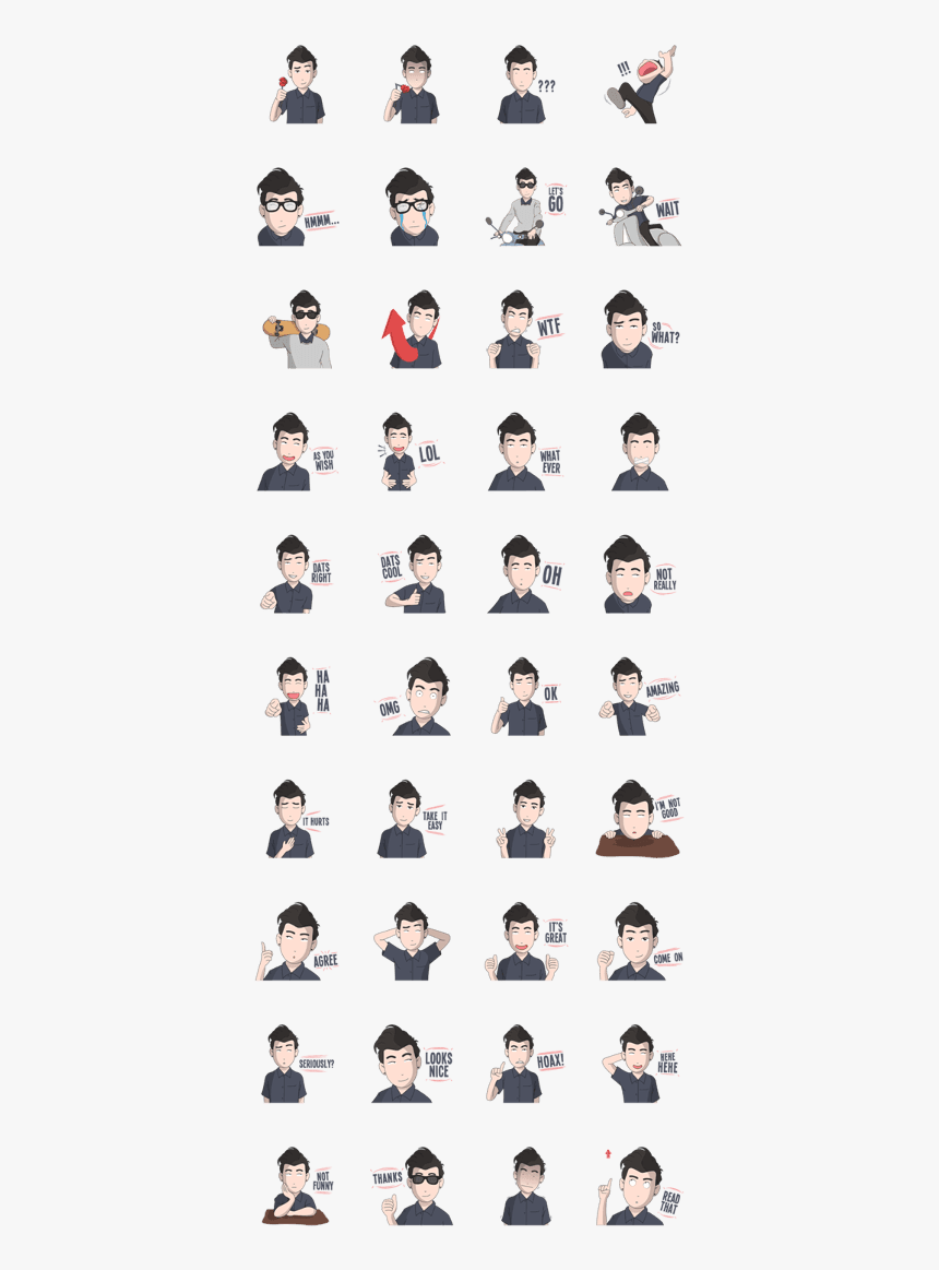 Cool Guy - Madly About You Stickers, HD Png Download