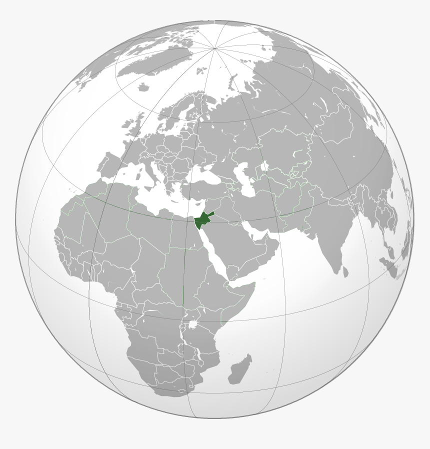 Uae On Global Map , Png Download - Palestina Mapamundi, Transparent Png