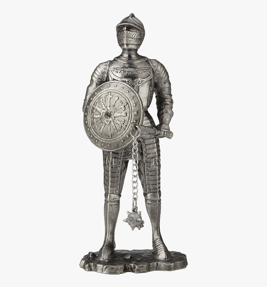 Knight With Flail And Shield Statue - Knight With Flail And Shield, HD Png Download