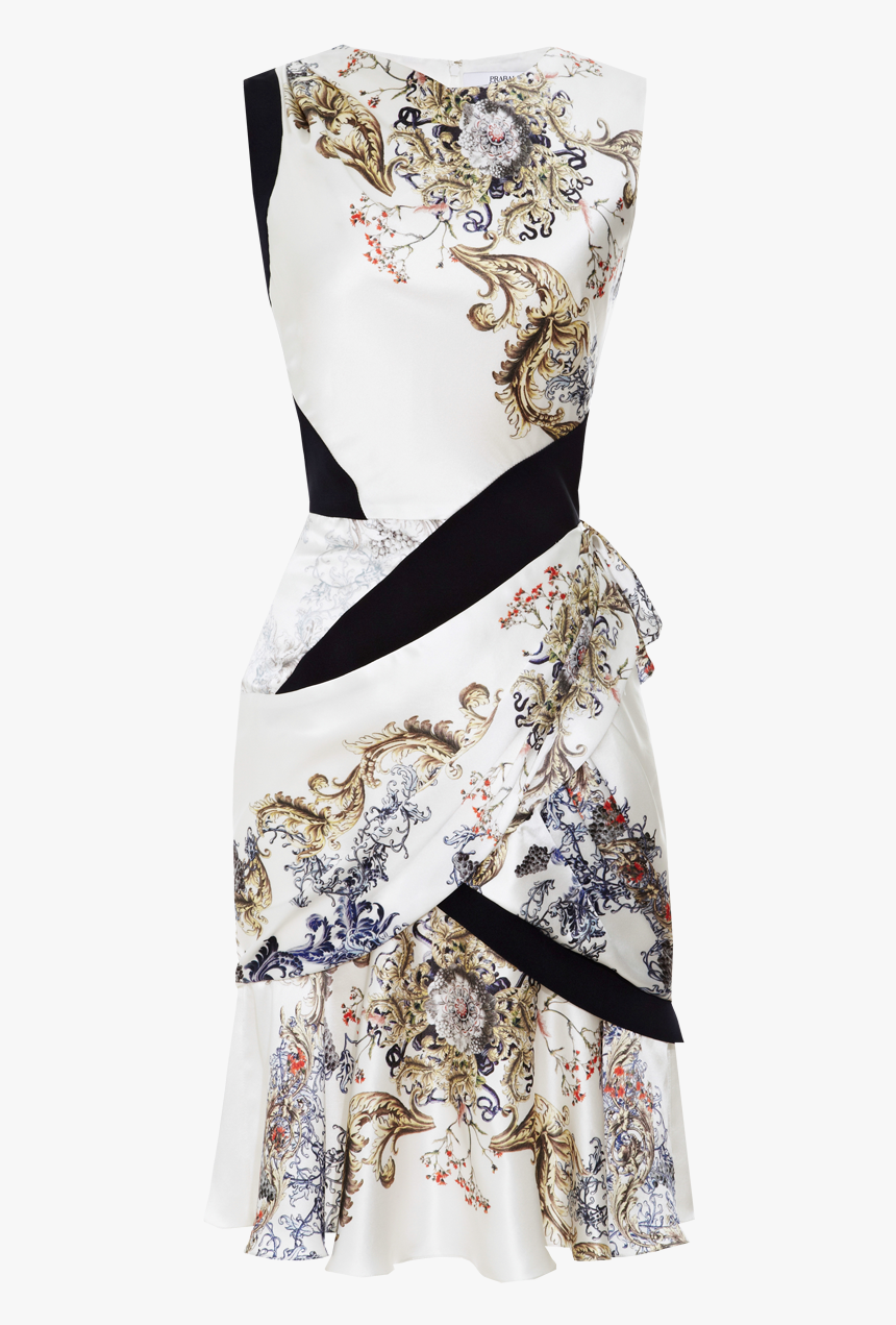 Zoe Saldana Manhattan Magazine Prabal Gurung Print - Cocktail Dress, HD Png Download