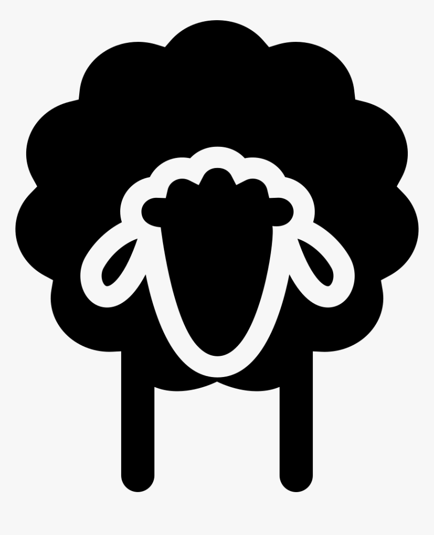 Sheep Front View - Sheep Flat Icon, HD Png Download