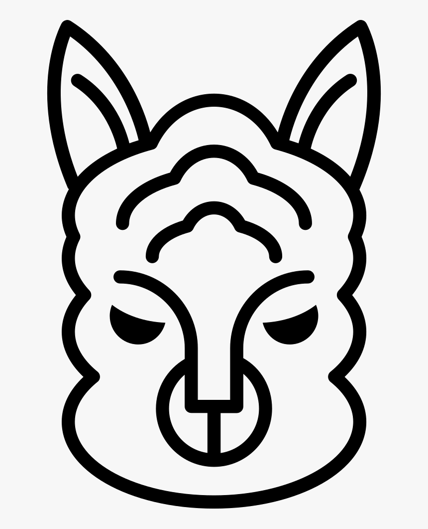 Sheep Face Outline - Animal Outline Icon Png, Transparent Png