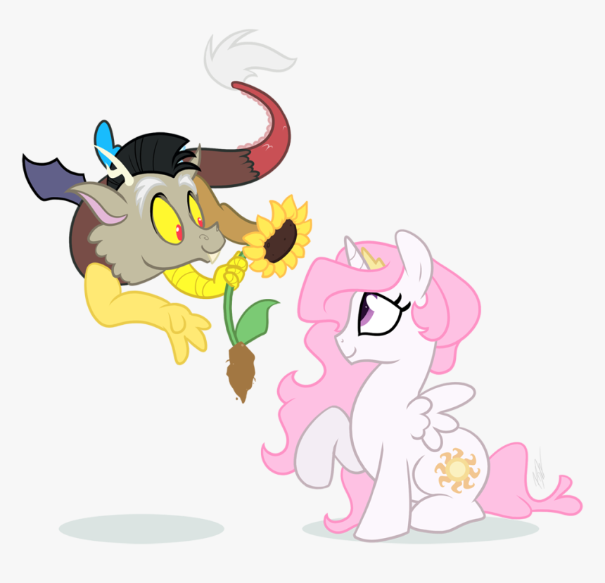 Cute - Young Discord And Celestia, HD Png Download