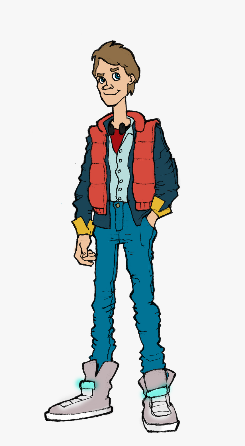 Marty Mcfly Cartoon, HD Png Download