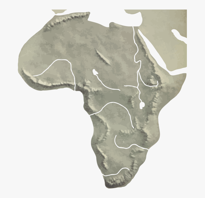 Africa Blank Map Png - Relief Geography Clip Art, Transparent Png