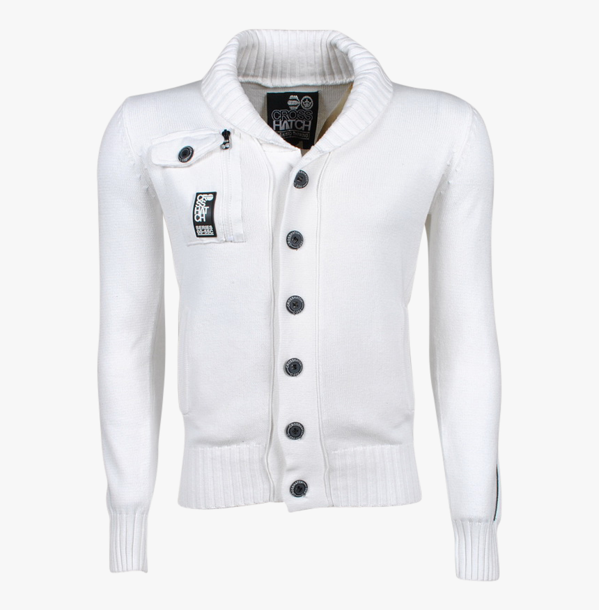 Crosshatch - Vest - Wit - Moda Italia Trendy Online - Cardigan, HD Png Download