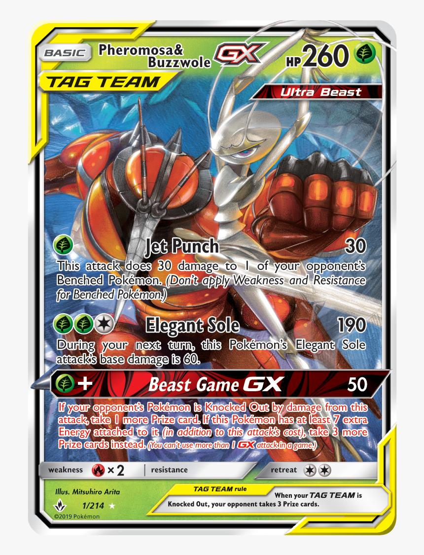 Buzzwole Pheromosa Tag Team Gx, HD Png Download