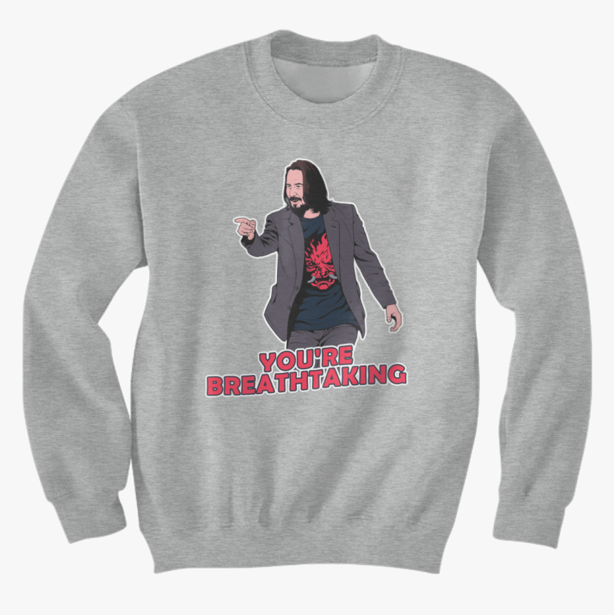 Grey Crewneck, HD Png Download