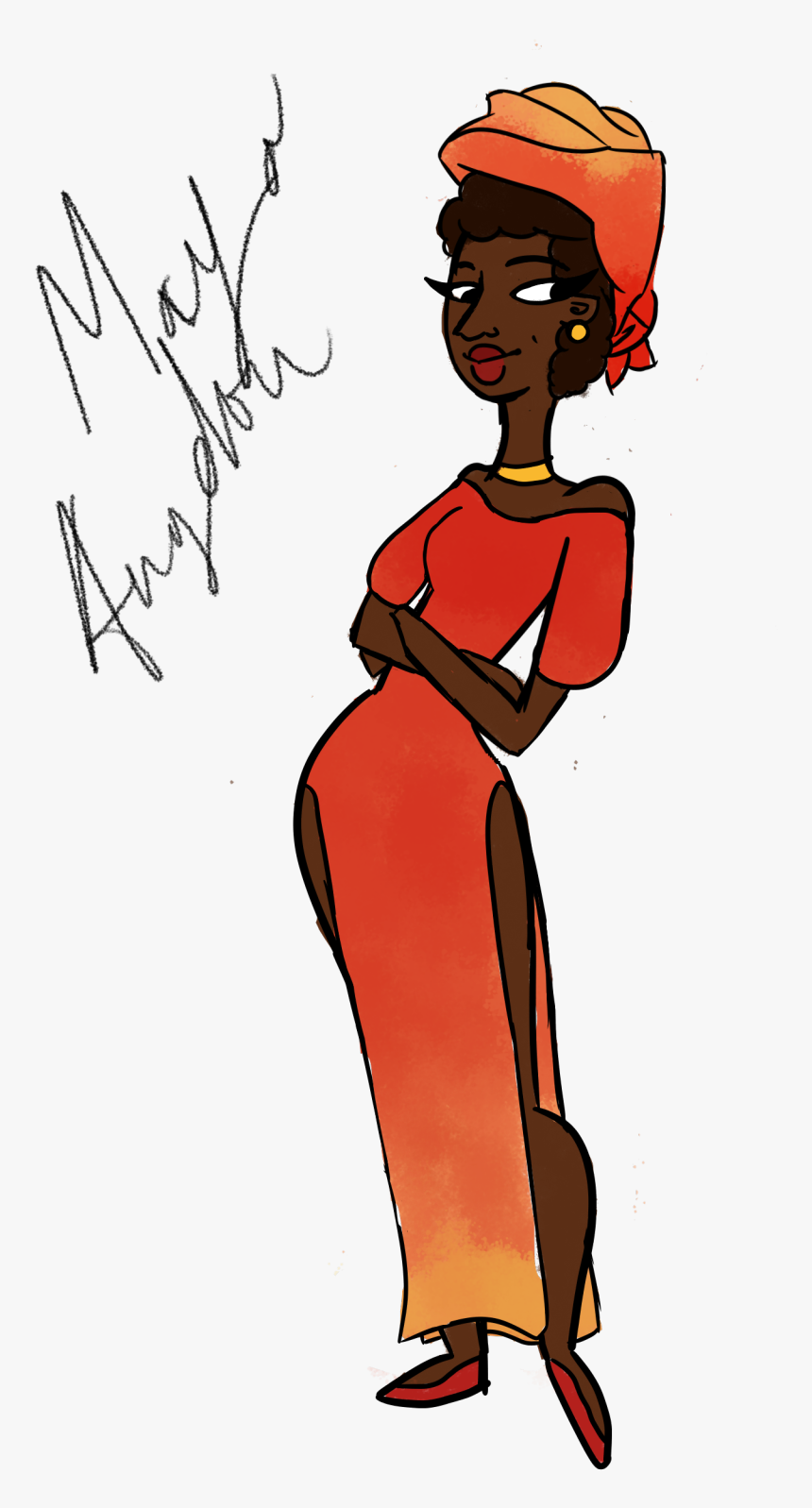 I Redrew My Maya Angelou Clone High Concept Based On - Illustration, HD Png Download