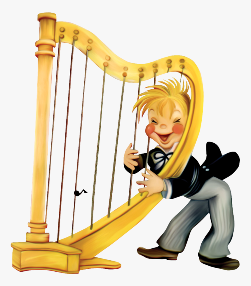 Bebe, Gifs, Clipart, Gif Animado, Música, Niños, Todo - Kid Playing Harp Clipart, HD Png Download