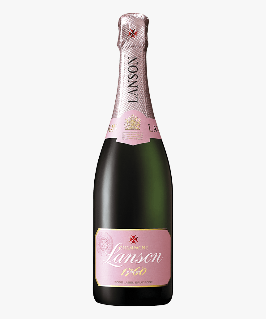 Champagne Lanson Rose Label Brut Rosé, HD Png Download