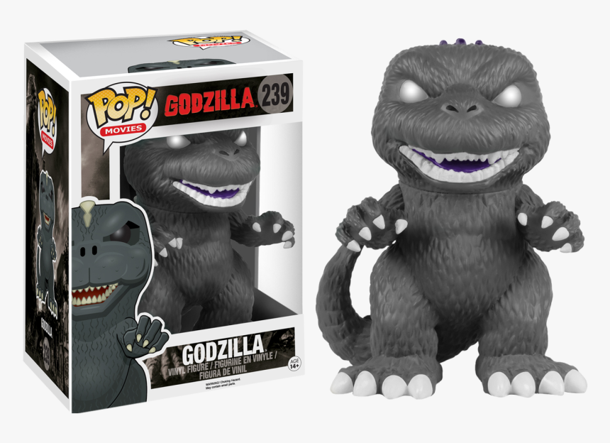 Godzilla Black & White 6” Super Sized Us Exclusive - Funko Pop 239 Godzilla, HD Png Download