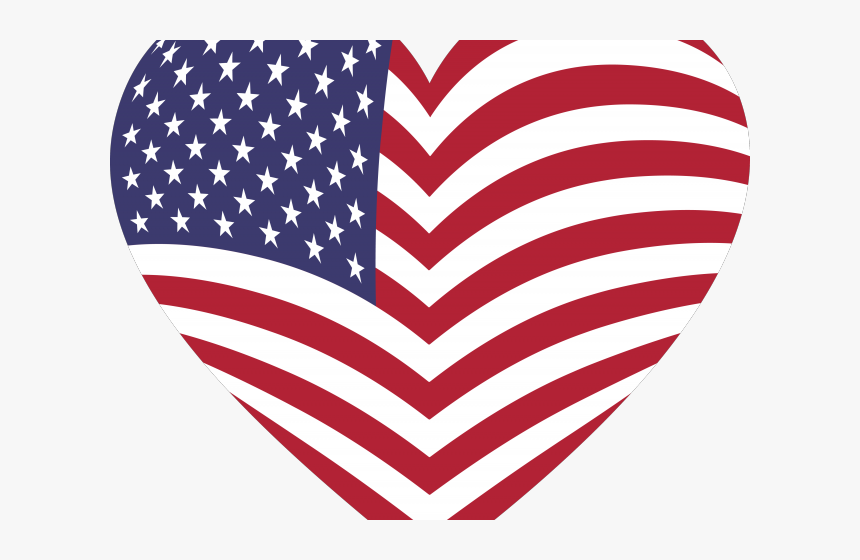 American Flag Clip Art - Us Flag Heart Png, Transparent Png