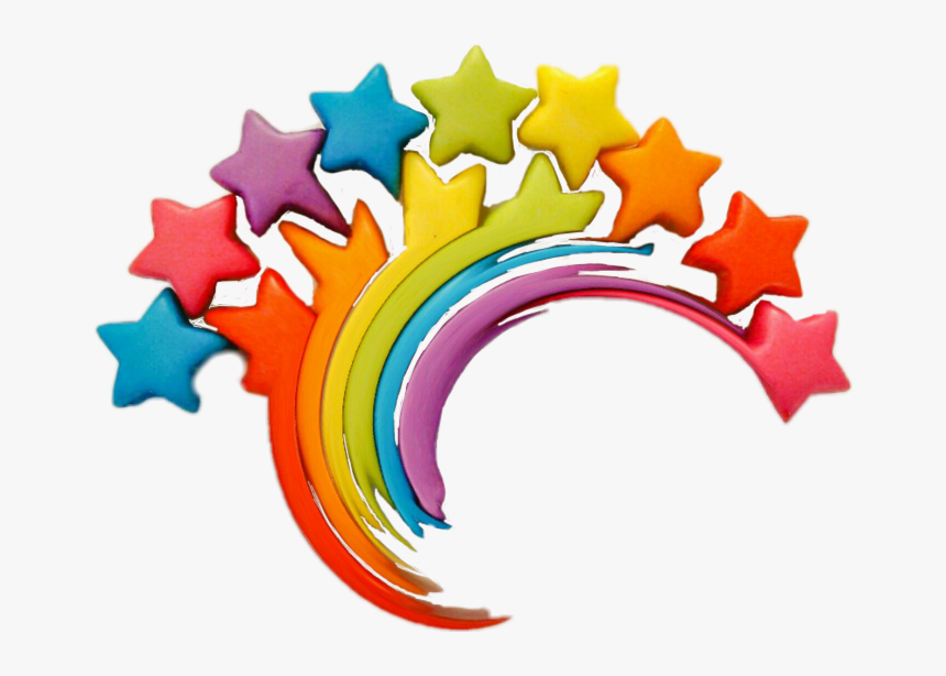 #rainbow #stars #colourful #beautiful #toy - Colourful Stars Png, Transparent Png