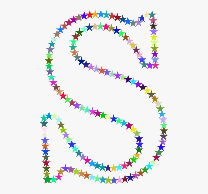 Stars, Colorful, Prismatic, Chromatic, Rainbow - Transparent Letter S Clipart, HD Png Download