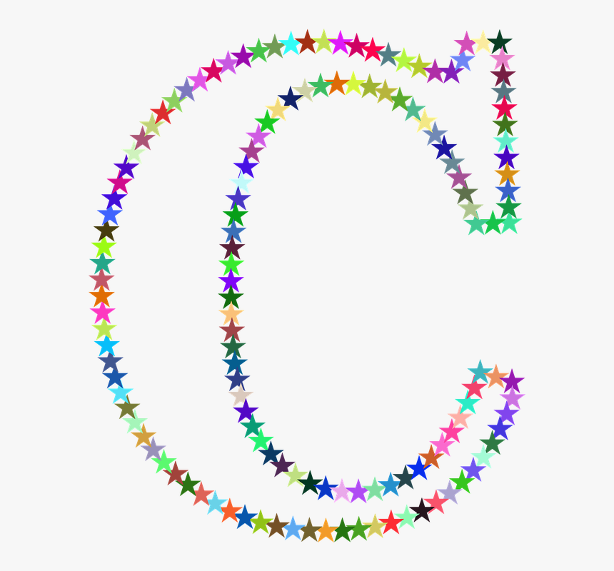 Stars, Colorful, Prismatic, Chromatic, Rainbow - Letras Vetorial De Estrelas, HD Png Download