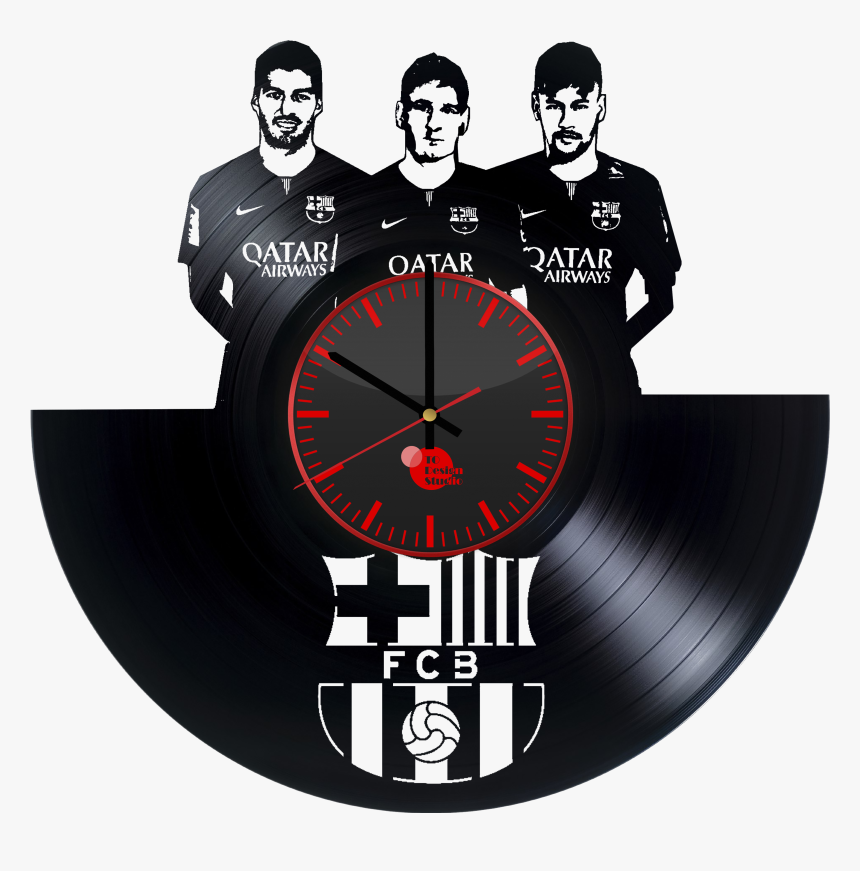 Fc Barcelona Vinyl Clock, HD Png Download