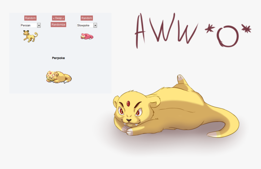 Random E Swap S Random Persian Randomize Slowpoke - Pokemon, HD Png Download