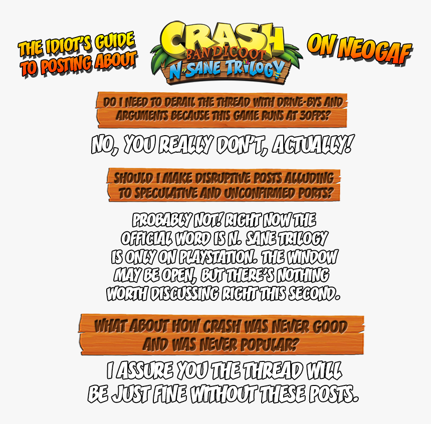Crash Bandicoot N Sane Trilogy Png, Transparent Png