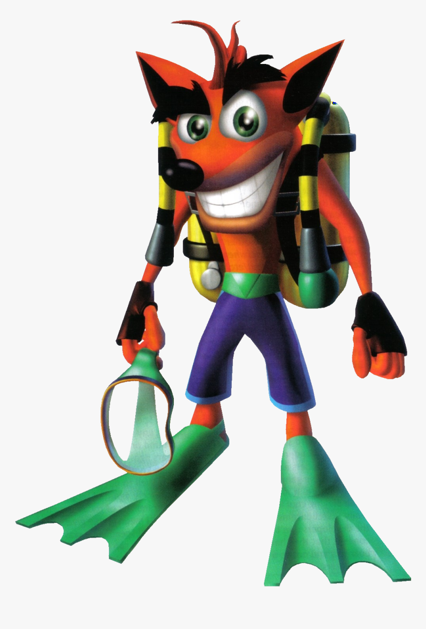 Crash Bandicoot Scuba Diving, HD Png Download