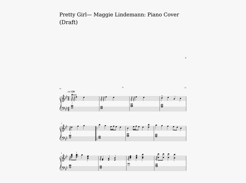 Pretty Girl Maggie Lindemann Notes, HD Png Download