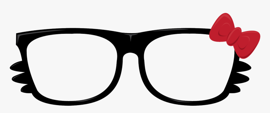 Kitty Paper Sunglasses Hello Free Transparent Image - Clip Art Hello Kitty Glasses, HD Png Download