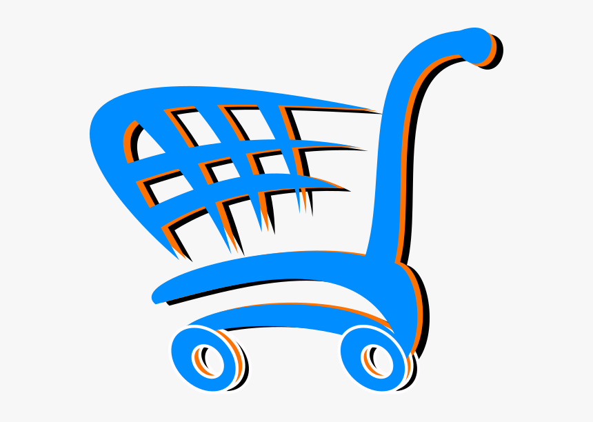 Transparent Carrinho De Compras Png - Blue Shopping Cart Png, Png Download
