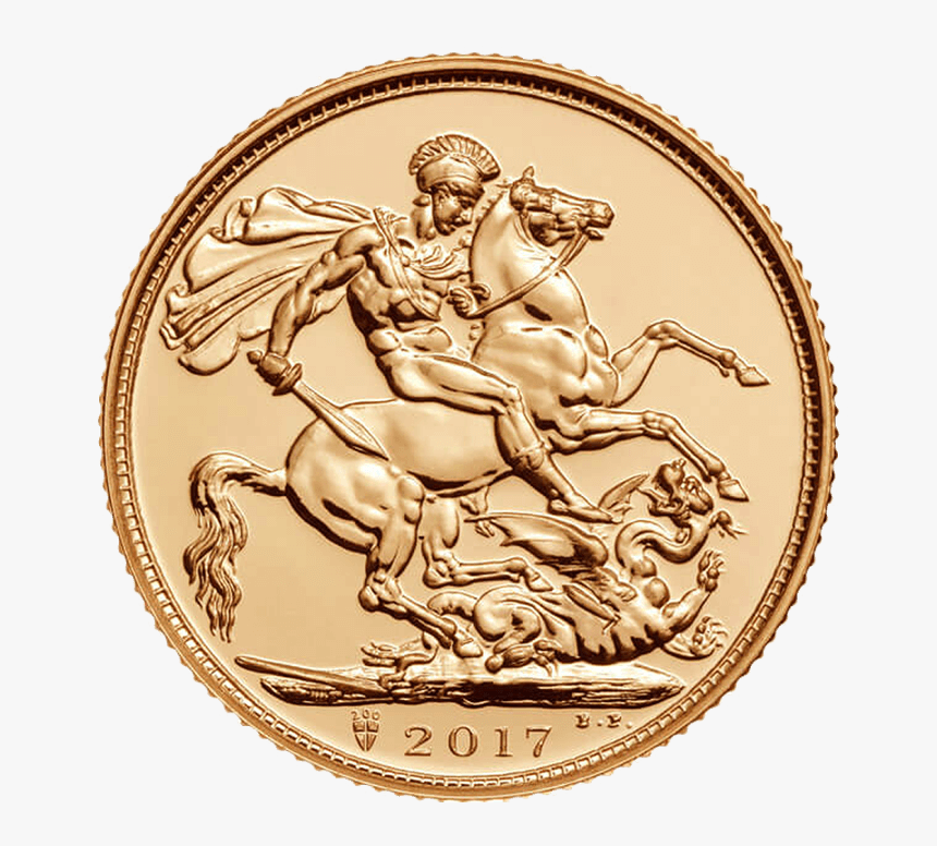 The Sovereign 2017 Gold Coin 
 Src Https - 2017 Gold Sovereign Royal Mint, HD Png Download