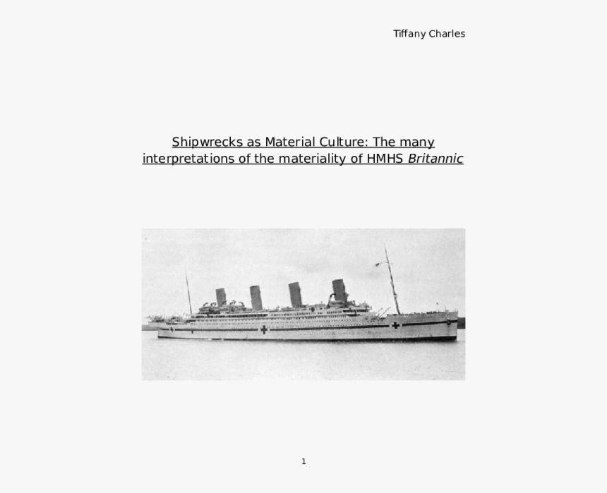 Hmhs Britannic, HD Png Download