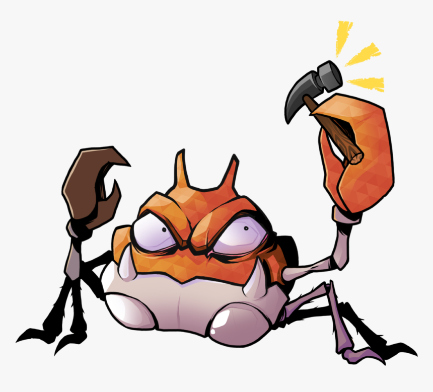 Krabby Used Crabhammer By Edmoffatt - Crab With Hammer, HD Png Download