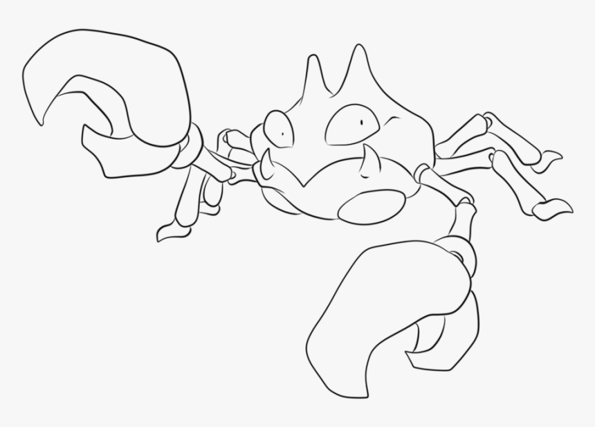 098 Krabby Lineart By Lilly - Krabby Para Colorear, HD Png Download