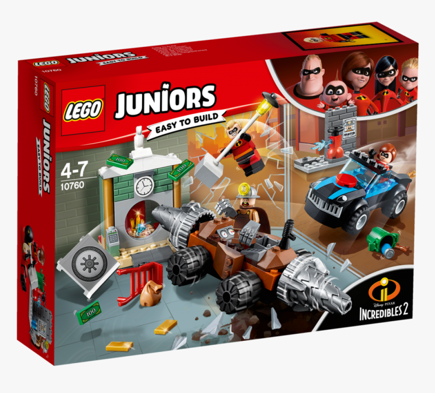 Lego Juniors Incredibles 2 Underminer Bank Heist, HD Png Download