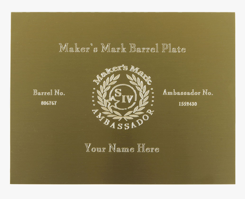 Personalized Ambassador Barrel Plate - Circle, HD Png Download