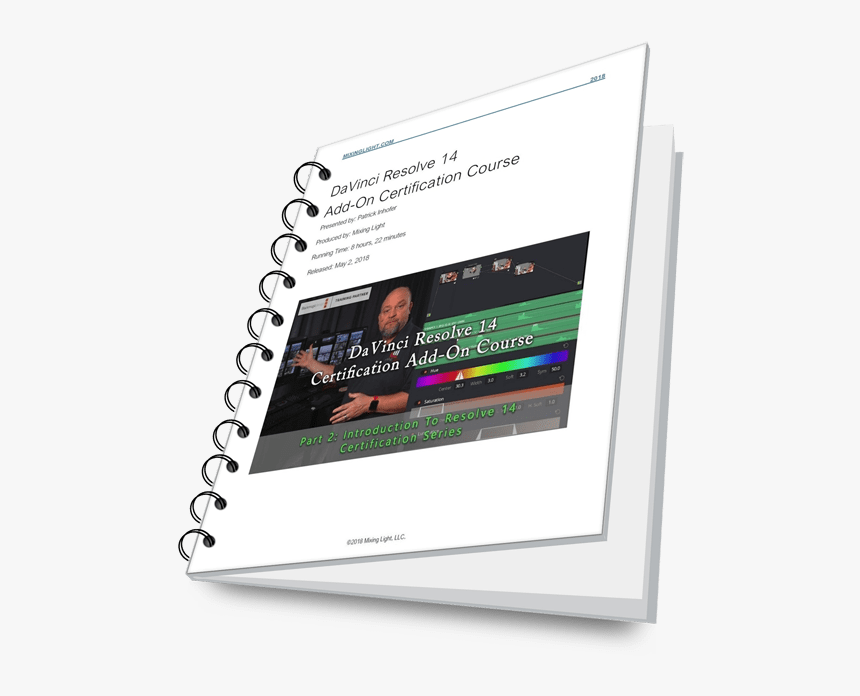 Davinci Resolve 14 Add-on Certification Course - Pdf Planner 2018, HD Png Download