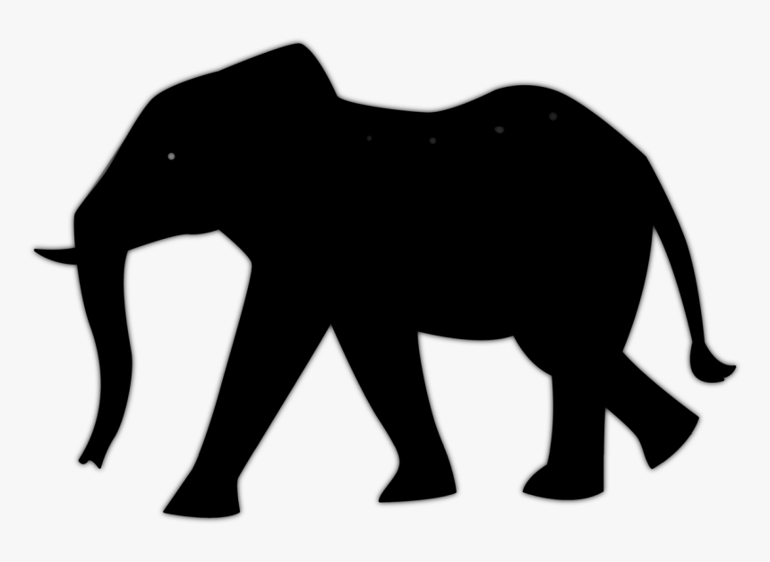 African Elephant Lion Vector Graphics Silhouette Clip - Silhouette African Elephant, HD Png Download